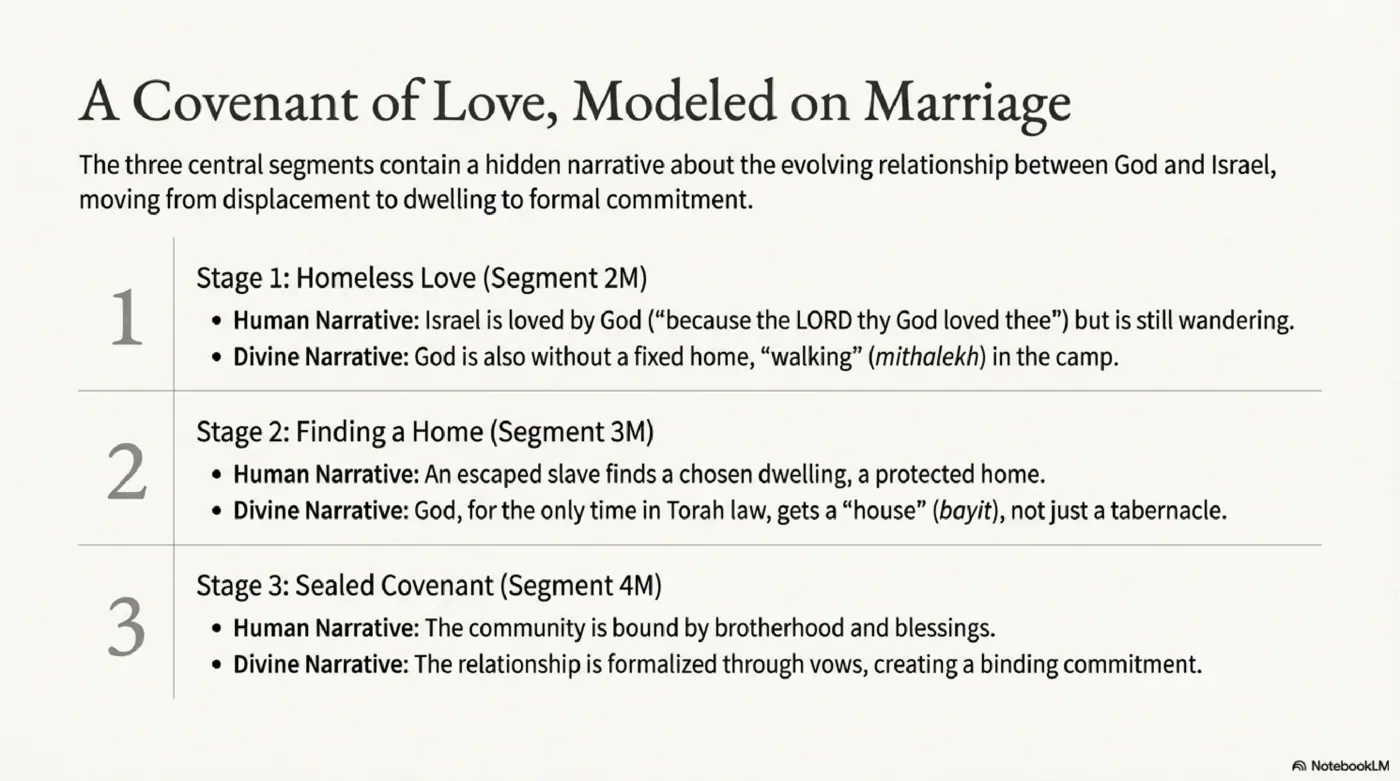 Slide 11: A Covenant of Love, Modeled on Marriage - three stages from homeless love to sealed covenant